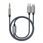 Aux Audio Cable for iPhone,2 in 1 U