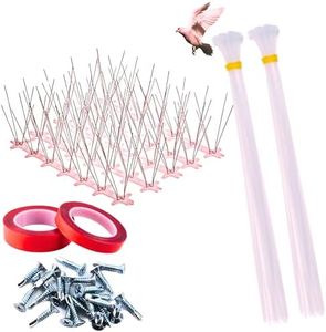 Pigeon Repellent, Bird Spikes: Effective Pigeon Repellent Balcony Spikes, Garden includes 16 Pieces 7M + Tape Roll Screws & Cable Ties. Robust Stainless Steel Material for Long-Lasting Protection