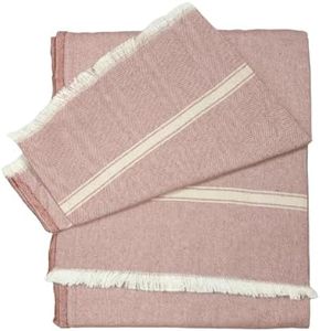 Arvore Handloom Pure Cotton Blanket for Double Bed | Desi Khes for All Seasons | Heavyweight Soft Bed/Sofa Throw | Geometric Weave | Indian Handcrafted Blanket (Brown)