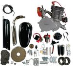 Bicycle Engine 2/4 Stroke Motor Power Kit Bike Petrol Gas Engine for Most Peddle Bikes by Amebee for Motorized Bicycle Mountain and Road Bike Conversion (Silver 2 Stroke, 110cc Kit)
