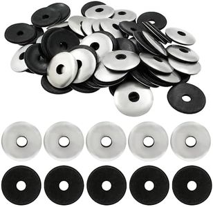 Biaungdo 60 Pcs 1/4" x 1" Neoprene Washers, Stainless Steel Neoprene EPDM Bonded Sealing Washers Rubber Washers Gasket Assortment Kit for Screws(M6.3 x 25mm)