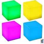 Frienda 4 Pcs Light up Cubes 4 Inch