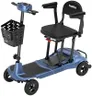 Mobility Scooters for Adults & Seniors - Ultra Lightweight 27.5 lbs Carbon Fiber Folding Electric Scooter - Airlines Approved All-Terrain Portable Scooter with Basket and Charger Included-Blue