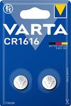 Varta CR1616 Lithium Battery - Pack of 2,Silver