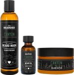 Live Bearded: 3-Step Beard Grooming Kit - Canyon - Beard Wash, Beard Oil and Beard Butter - All-Natural Ingredients with Shea Butter, Jojoba Oil and More - Beard Growth Support - Made in the USA