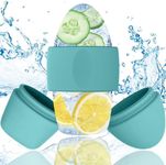 Luckyrao Ice Roller for Face and Eye Massager for Face, Eyes and Neck Naturally Conditioning and Skin Care,De-Puff Eye Bags,Reduce Migraine Pain,Reusable Massage Silicone Ice Mold (Green)