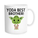 Waldeal Best Brother Mug, Funny Coffee Cup, Big Brother Birthday Present, Brother, 11 Oz White