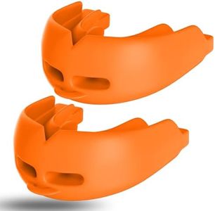 2Pcs Sport Mouth Guard Youth Adult, Mouthguard for Braces,Mouth Guard Football,Helmet Strap, Soft Premium Quality No Boiling, Jujitsu Rugby Hockey