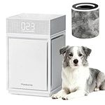 Pureborne Air Purifiers for Home Large Room Bedroom up to 3600 Sq Ft PM 2.5 Display Air Quality Sensor True HEPA Air Filter for Fur Odor Smoke, Air Cleaner with Three-Sided Air Inlet, White