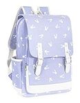 Leaper Bunny Backpack Laptop Backpack Rabbit Bag School Bag Satchel Purple L