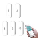 5PCS Zigbee Hygrometer Thermometer Sensor, Smart Temperature Humidity Monitor with Remote App Notification Alert, for Home, Greenhouse, Work with Tuya/Smart Life APP