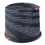 3/8-in Hot Water Wire-Braided Black Hose, 4000 psi, Quick-Connect