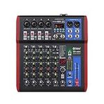 High sound quality! D Debra Audio Pro Portable Recording Mixer Audio With USB 99 DSP Digital Effects For DJ Mixer Console Karaoke Recording Studio (SI-6UX (6 Channel))