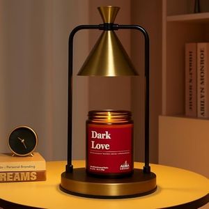 AuraDecor Candle Warmer Dimmmable Light Electric Candle Wax Warmer Lamp with 2 Bulbs, Candle Melting Lamp with Premium Scented Jar