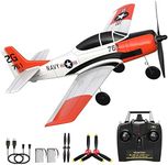 Losbenco RC Plane 4 Channel Remote Control Airplane, Ready to Fly RC Airplane with Xpilot Stabilization System and One Key Aerobatic for Beginners Adult