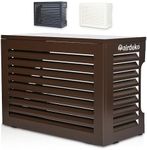 Airdeko Mini Split Air Conditioner Cover for Outside Units, Anti-Theft Sturdy Aluminum AC Covers, Noise Reduction, Protection for Mini-Split Outdoor AC Condenser - Fits over 24000 BTU - Bronze