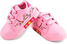 KATS SHOES Lace Shoe Sneakers For Boys & Girls (Pink), Size_9