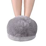 Heated Cold Weather Winter Warm Shoes USB Foot Cushion Electric Heater for Winter Office Heating Slippers (Gray)