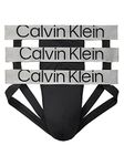 Calvin Klein Men's Sustainable Steel 3-Pack Jock Strap, 3 Black, Large