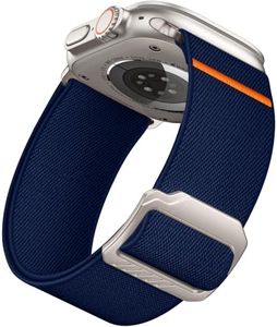 Epova Correa Compatible con Correa Apple Watch Ultra 2/ Ultra 49mm 46mm 45mm 44mm 42mm, 28mm Ultra Ancha Banda de Deportiva Elástica Ajustable para iWatch SE Series 10 9 8 7 6 5 4 3 2 1,Azul
