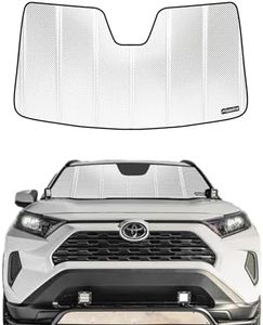 Pigenius Windshield Sun Shade for 2019-2024 Toyota RAV4; 2021-2024 RAV4 Prime Front Window Sunshade. Reflective Rigid Material