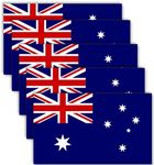 5 PCS Australia National Flag Sticker,6x3.5 in Australian Decal for Car Bumper Window Laptop