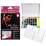 Sakura Koi Watercolour Pocket Field Sketch Box 30 Assorted Colours, Acrylic, Multicoloured, 5 Piece Set