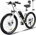 HITWAY Electric Bike for Adults, 26" × 2.125/3.0/4.0 Fat Tire E Bike 12Ah/15Ah Removable Electric Bike, 500W/750W Mountain Bike Snow Beach Bicycle with 7 Gears