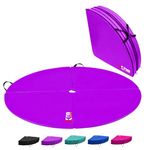 Xn8 Dance Mat Pole Mat Gymnastic Exercise Yoga Fitness Dancing Mat Shock Absorption 150cm diameter 5cm Thickness Safety Mat (Purple)