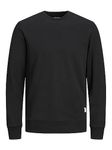 Jack and Jones Mens Basic Crew Sweater Black L