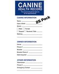 Revival Animal Health Dog Health Records, 25 pk