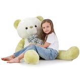 XIONGBT Large Teddy Bear 4 Feet Big Stuffed Bear Huge Plushies Giant Plush Stuffed Animals Extra Large Stuffed Animals for Girls, Green Teddy Bear for Girlfriend Birthday, Wedding, Christmas 47 Inch