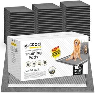 CROCI Puppy Pads 100 Count 36"x36" Jumbo Size Charcoal Pee Pads for Dogs, Super Absorbent Up to 11 Cups with 6-Layer Leak-Proof & Quick Dry Design Dog Pads 100 Pack, Disposable