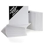 Belle Vous 24 Pack Blank Canvas - 13 x 13cm (5 x 5 inches) - Pre Stretched Canvas Panel Boards - Suitable for Acrylic and Oil Painting Also for Sketching and Drawing