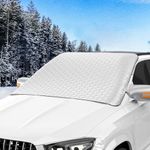 MOKANI Windscreen Covers Frost, Car Windscreen Cover for Winter, Magnetic Car Windshield Cover Car Snow Cover, Snow Ice Frost Sun Dust Water Protective Front Window Cover for Cars SUVs (145x113cm)