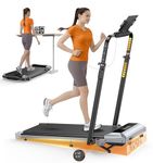 TOPUTURE Foldable Walking Pad with 12% Incline, 6 in 1 Folding Under Desk Treadmill for Home/Office, Portable Adjustable Compact Treadmill with Remote Control, APP & LED Display, 300lbs Capacity