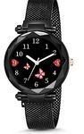 Styledose Exclusive Branded New Black Titli Designed Butterfly Dial Analogue Quartz Magnet Strap Watch for Women or Girls and Watch for Girl or Women or Stylish Ladies (Black Dial Black Colored Strap)