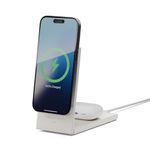 Native Union Rise 2-in-1 Magnetic Wireless Charger – Qi2 Certified & MagSafe Compatible – 15W Fast-Charging Foldable Charging Stand for iPhone Air, 17, 17e, AirPods Pro 3 (Sandstone)