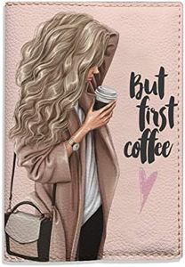 But First coffee blonde passport cover eco leather holder travel accessories handmade pouch for documents