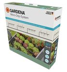 Gardena Micro-Drip-System Drip Irrigation Set Raised Bed/Bed (35 plants): Starter set, ready to use, water-saving irrigation system, simple & flexible connection technology (13455-20)