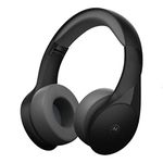 Motorola Sound Bluetooth Wireless Headphones with Microphone, Moto XT500+ Over-Ear Headphones in-Line Control for Calls - Foldable Head Phones, Adjustable Headband, Clear Sound - Black