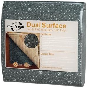 Comfypad - Back Side 3D PVC Dots Felt Rug Underpad, 9x12 Ft,1/6 Inch Thick Cushioned Rug Pad Gripper for Hardwood Floors, Vinyl, Laminate, Stone, Carpet & Tile, Under Rug Padding Protects Floors