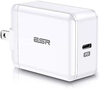 ESR iPhone 16 Charger, 18W USB-C Fast Wall Charger with Foldable Prong, USB C Charger for iPhone 16/15/14, Galaxy S20/S20+/S20 Ultra/S10/Note10, iPad Pro/Mini/Air, AirPods and More