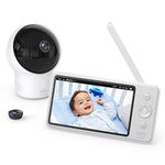 Baby Monitor, eufy Security SpaceView Video Baby Monitor, 5” LCD Display, 720p HD Resolution, Wide-Angle Lens Included, 460 Ft Range, Night Vision, 2-Way Audio, Day-Long Battery Life