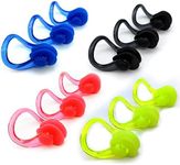 Zooshine 12 PCS Waterproof Swimming Nose Clip Silica Gel Swim Nose Plug for Kids and Adults with Bright Color