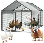 VEVOR Metal Chicken Coop for 4-6 Ch