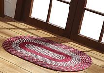 Better Trends Newport Braid Collection is Durable and Stain Resistant Reversible Indoor Utility Rug 100% Polypropylene in Vibrant Colors, 30" x 50" Oval, Barn Red