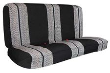 Leader Accessories Saddle Blanket Black Full Size Pickup Trucks Bench Seat Cover Universal Work with Chevrolet Dodge Ford Bench Seats