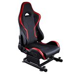 X-Rocker DRIFT 2.1 Audio Racing Sim Cockpit Racing Chair, Racing Rear Seat Frame for Steering Wheel Stands, Driving Simulation Chair with Built in Audio and Vibration Adjustable Sliders - BLACK