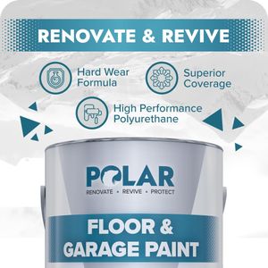 Polar Floor & Garage Paint 5L – Light Grey, Hard-Wearing Slip Resistant Concrete Finish